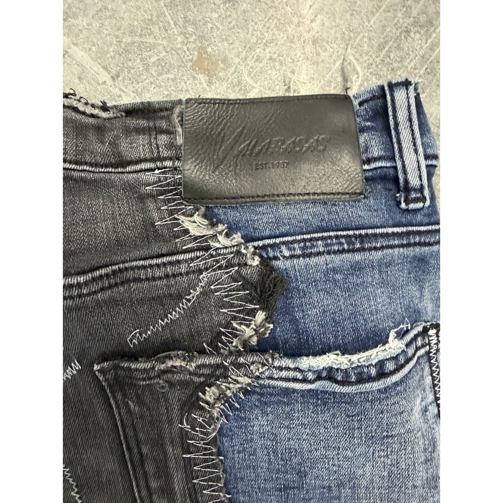 VALABASAS Men's Size 36 Patchwork Distressed Denim Jeans - Picture 7 of 7